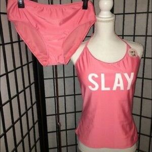 2 Piece Pink Tankini “SLAY”